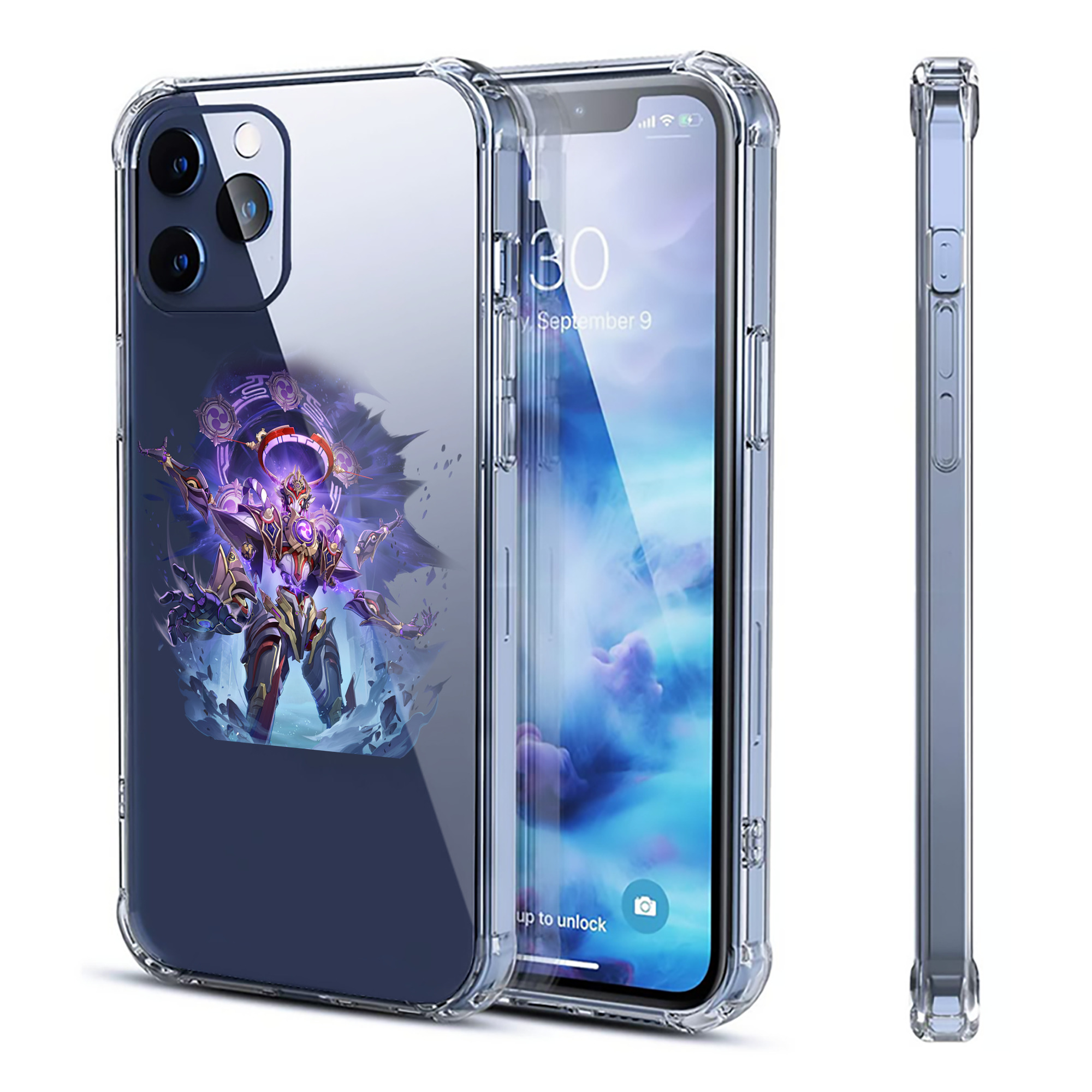 げんし神 さんペい genshin Sanpei 【iPhone 12シリーズ対応】透明スマホケース（クリアソフトケース）